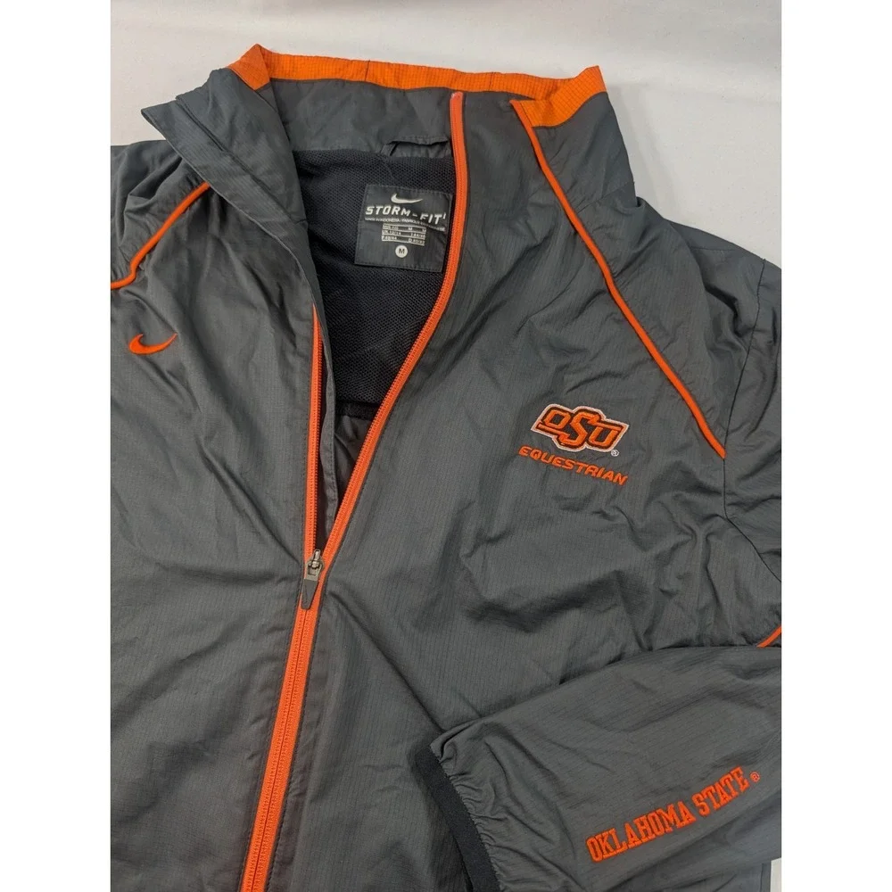 Nike Storm Fit Oklahoma State Cowboys Equestrian OSU Black Full Zip Jacket